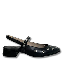 wonders-black-leather-studded-sling-back
