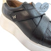 Wonders Black Leather Velcro Fastening Sneakers