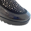 Wonders Black Patent Leather Sparkly Slip On Shoes