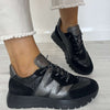 Wonders Black Suede & Grey Sneakers