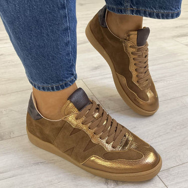 wonders-bronze-leather-brown-suede-slim-line-sneakers-ss26
