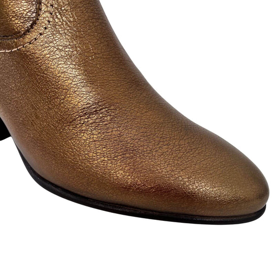 Wonders Bronze Metallic Leather Western Boots I8912