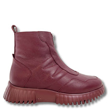 wonders-burgundy-leather-sporty-front-zip-boots