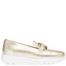 Wonders Gold Leather Slip On Shoes