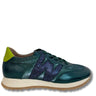 wonders-green-leather-slim-line-retro-sneakers