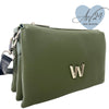 Wonders Green Triple Compartment Crossbody Bag