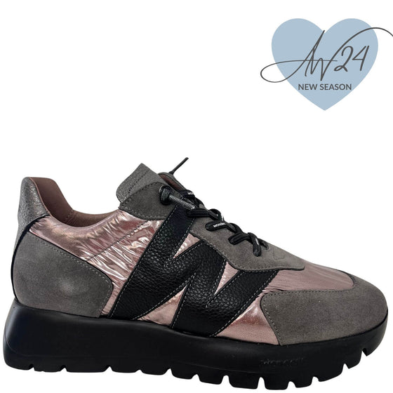 Wonders Grey Suede & Pewter Sneakers