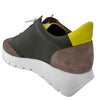 Wonders Khaki & Lime Suede Leather Sneakers