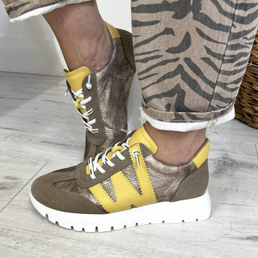 wonders-khaki-suede-mustard-bronze-leather-sneakers-aw25