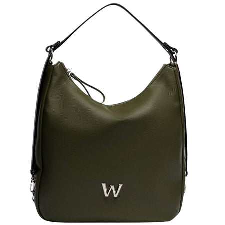 Wonders Large Green Leather Shoulder Hobo Bag