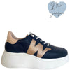 wonders-navy-gold-leather-sneakers