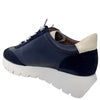 Wonders Navy & Off White Suede Leather Sneakers