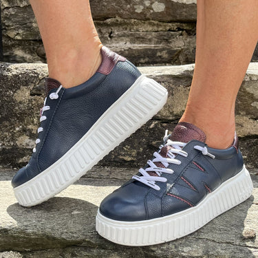 wonders-navy-red-leather-elevated-white-sole-sneakers