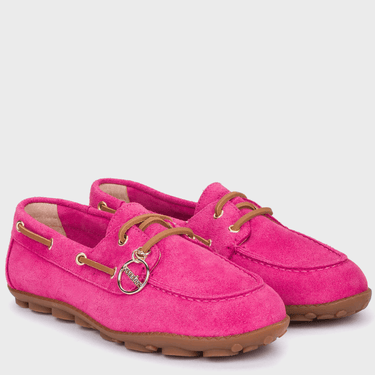 Wonders Pink Suede Slip On Loafers