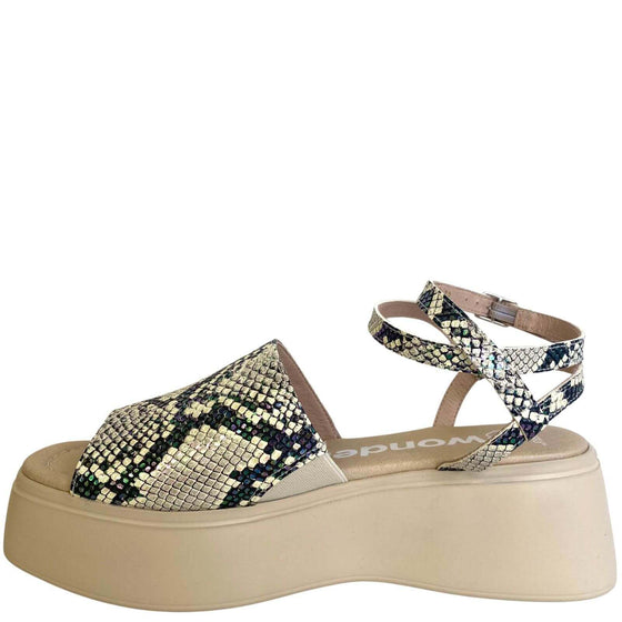 wonders-python-leather-ankle-strap-flatform-sole-sandals