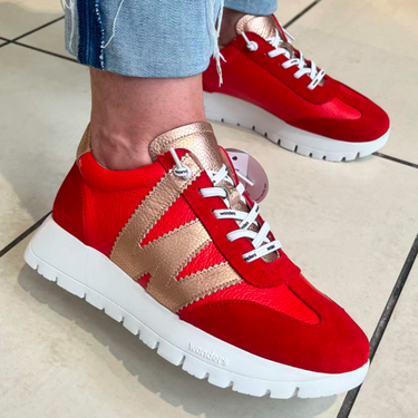 wonders-red-suede-leather-sneakers