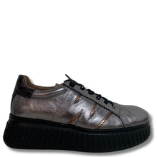 Wonders Silver & Bronze Leather Elevated White Sole Sneakers