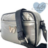 Wonders Silver Nylon Crossbody Bag