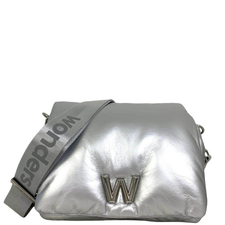 Wonders Silver Padded Crossbody Bag