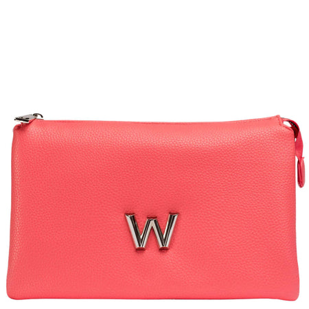 Wonders Triple Compartment Crossbody Bag - Coral