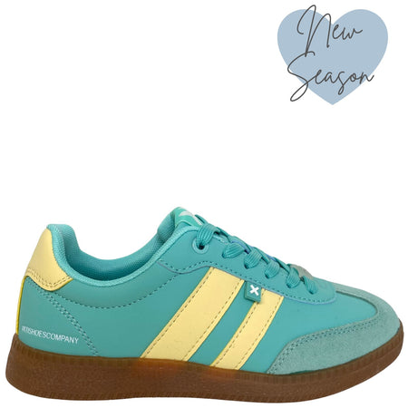 XTI Aqua & Lemon Slim Line Gum Sole Sneakers