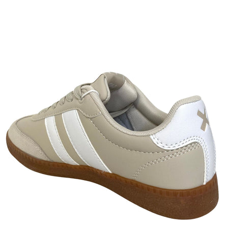 XTI Beige Slim Line Gum Sole Sneakers