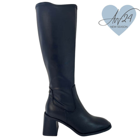 XTI Black Long Length Boots