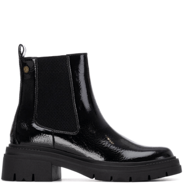 xti-black-patent-chunky-flat-boots