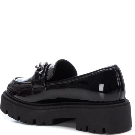 XTI Black Patent Chunky Loafers