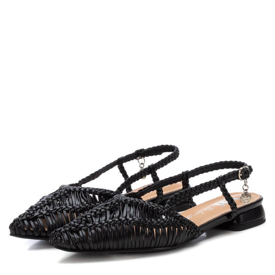 xti-black-woven-sling-back-ballet-flats