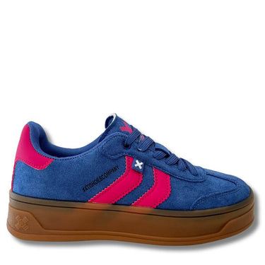 xti-blue-and-pink-microfiber-gum-sole-sneakers