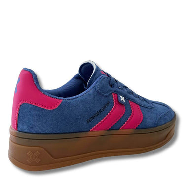 xti-blue-and-pink-microfiber-gum-sole-sneakers