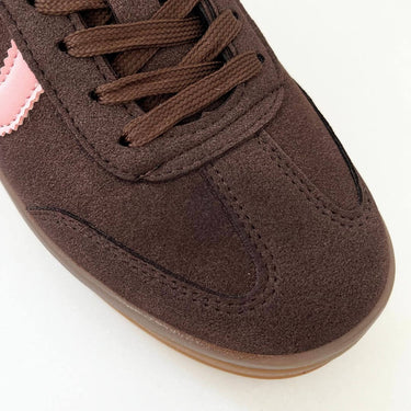 xti-brown-and-pink-microfiber-gum-sole-sneakers