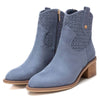 XTI Dusky Blue Western Summer Ankle Boots