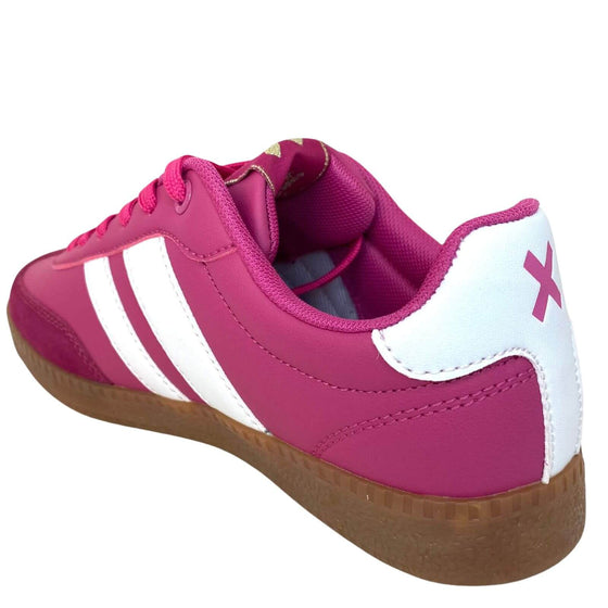 xti-fuchsia-pink-slim-line-gum-sole-sneakers