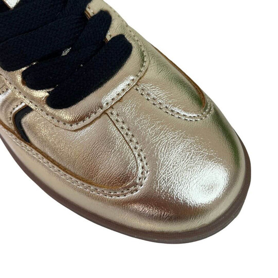 xti-gold-metallic-slim-line-gum-sole-sneakers