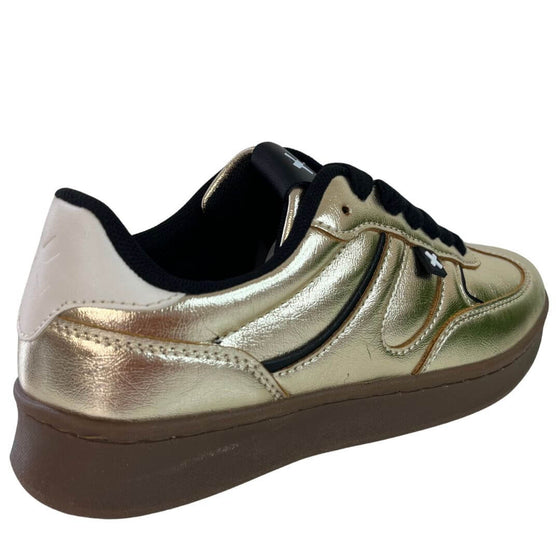 xti-gold-metallic-slim-line-gum-sole-sneakers