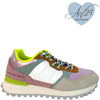 XTI Lilac & Lime Mix Retro Sneakers