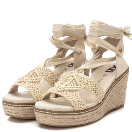 XTI Natural Wrap Around Wedge Sandals