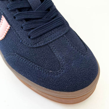 xti-navy-and-pink-microfiber-gum-sole-sneakers