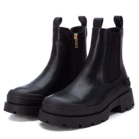 XTI Black Chunky Pull On Boots