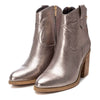 XTI Pewter Metallic Western Summer Ankle Boots