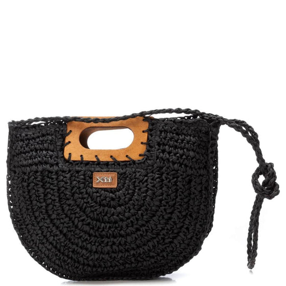 xti-raffia-crossbody-with-wooden-handle-black