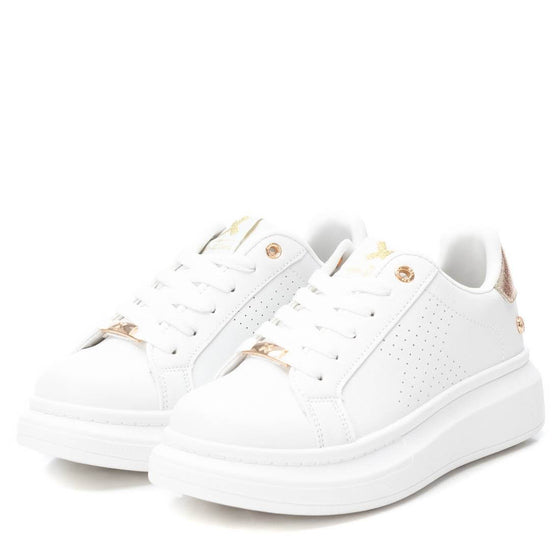 XTI White & Gold Classic Sneakers
