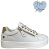 xti-white-gold-side-zip-sneakers