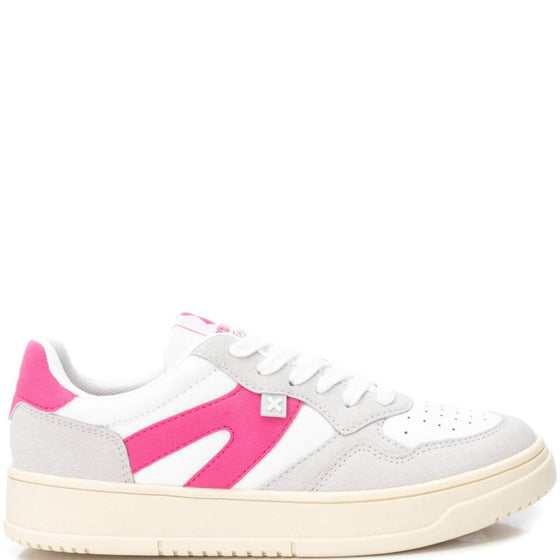 XTI White & Pink Vintage Dunk Sneakers