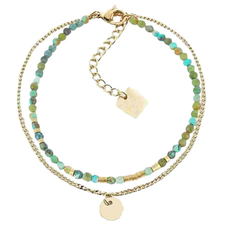 ZAG Apache Gold Bracelet - Turquoise