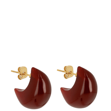 ZAG Brown Half Moon Earrings