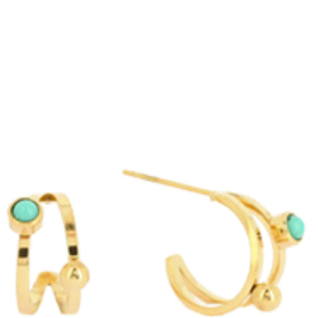 ZAG Demi Gold Tiny Double Hoop Earrings