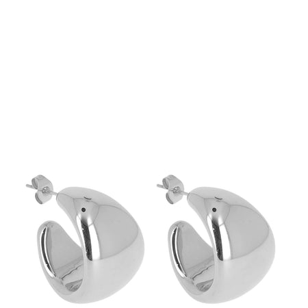 ZAG Elicia Silver Extra Wide Hoop Earrings